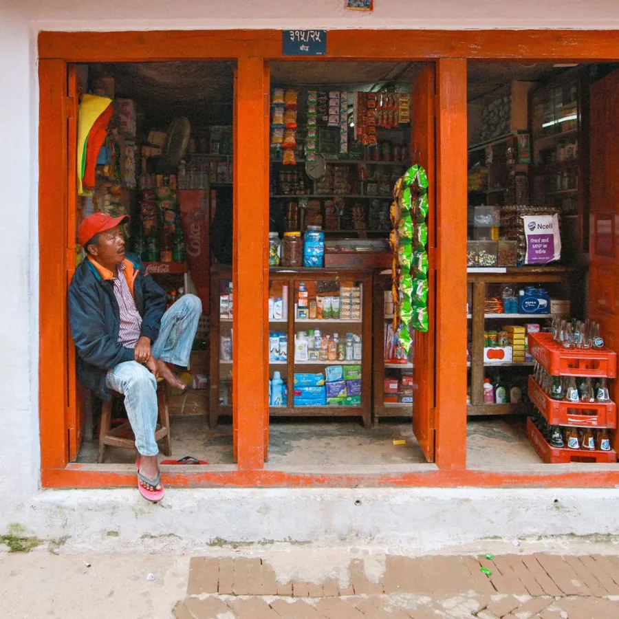 Kệ hàng trước cửa